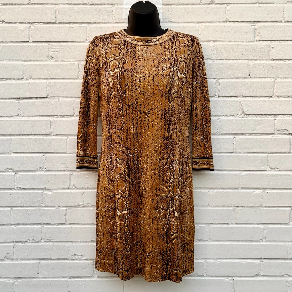Tory Burch Bergdorf Goodman Python Snakeskin Long Sleeve Dress, SZ‎ XS EUC